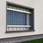 Preview: Fenstergitter abnehmbar 30x30mm / Höhe 500 - 899mm / 2 Gurte